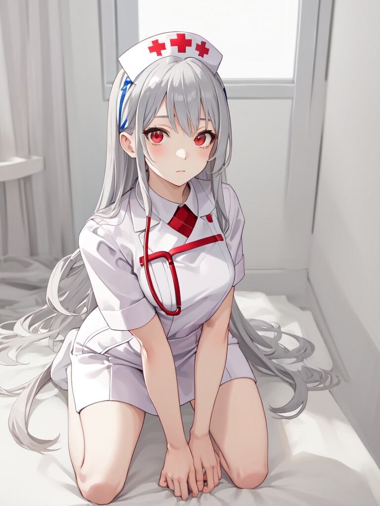 銀髪ナースAIイラスト集 Vol.01