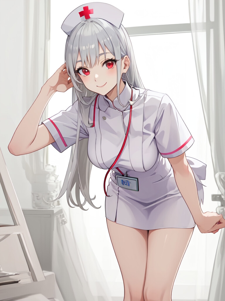 銀髪ナースAIイラスト集 Vol.01