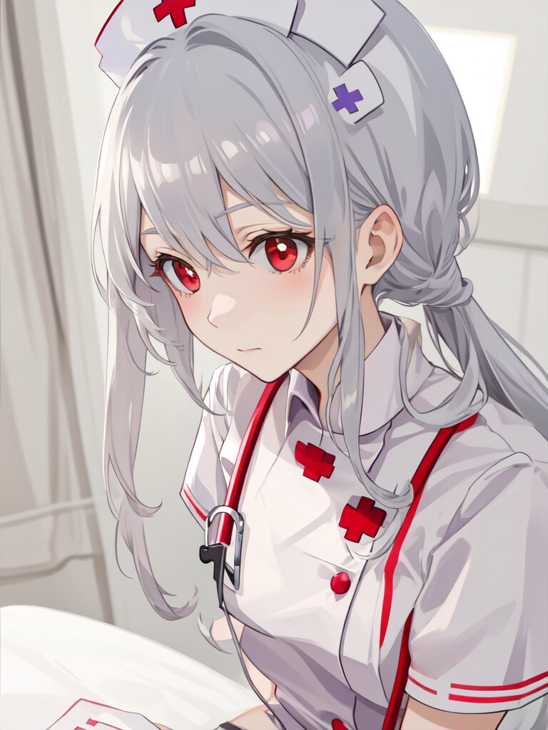 銀髪ナースAIイラスト集 Vol.01