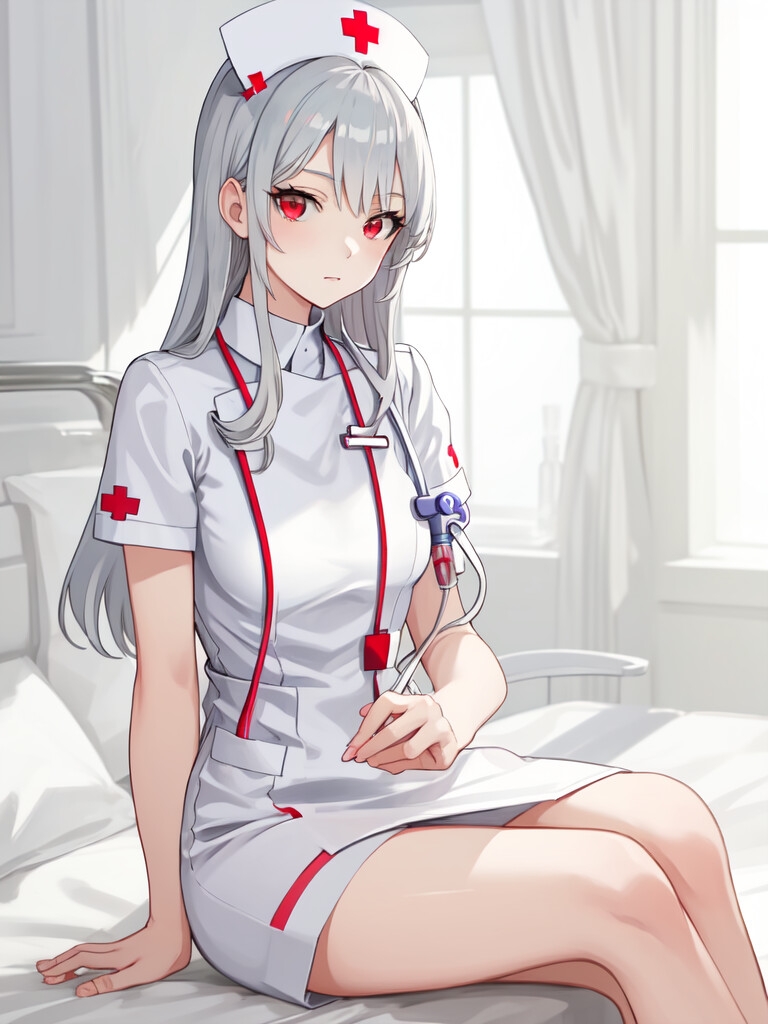 銀髪ナースAIイラスト集 Vol.01