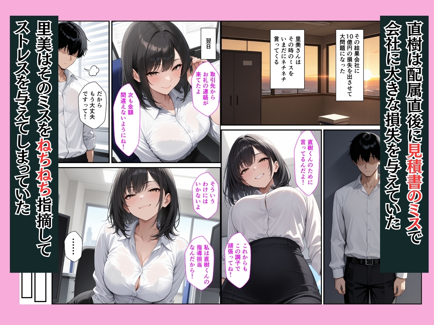 感じの悪いねちねち巨乳上司の弱みを握って中出しセックスする話