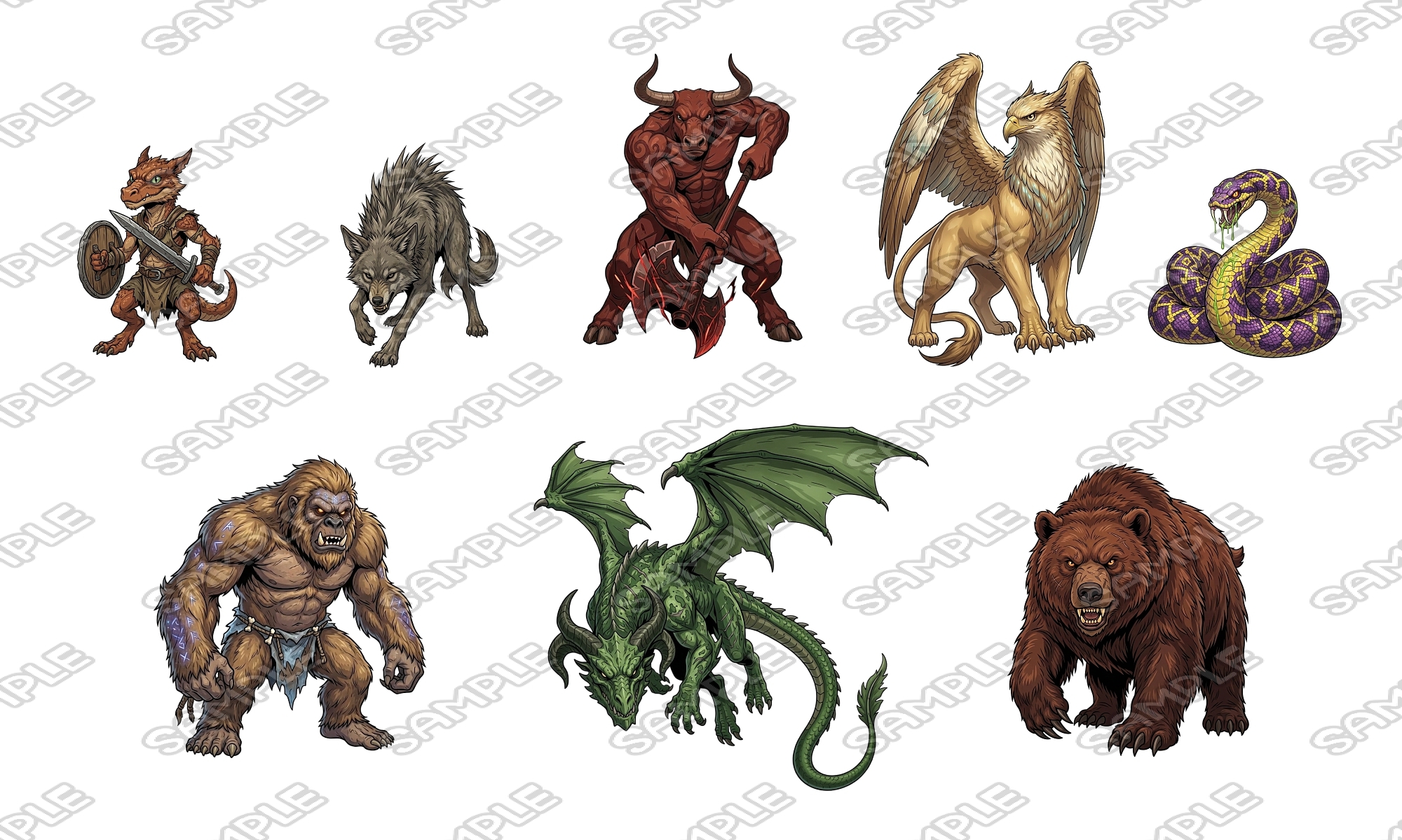 【敵グラフィック素材vol.1】バラエティモンスターパック1