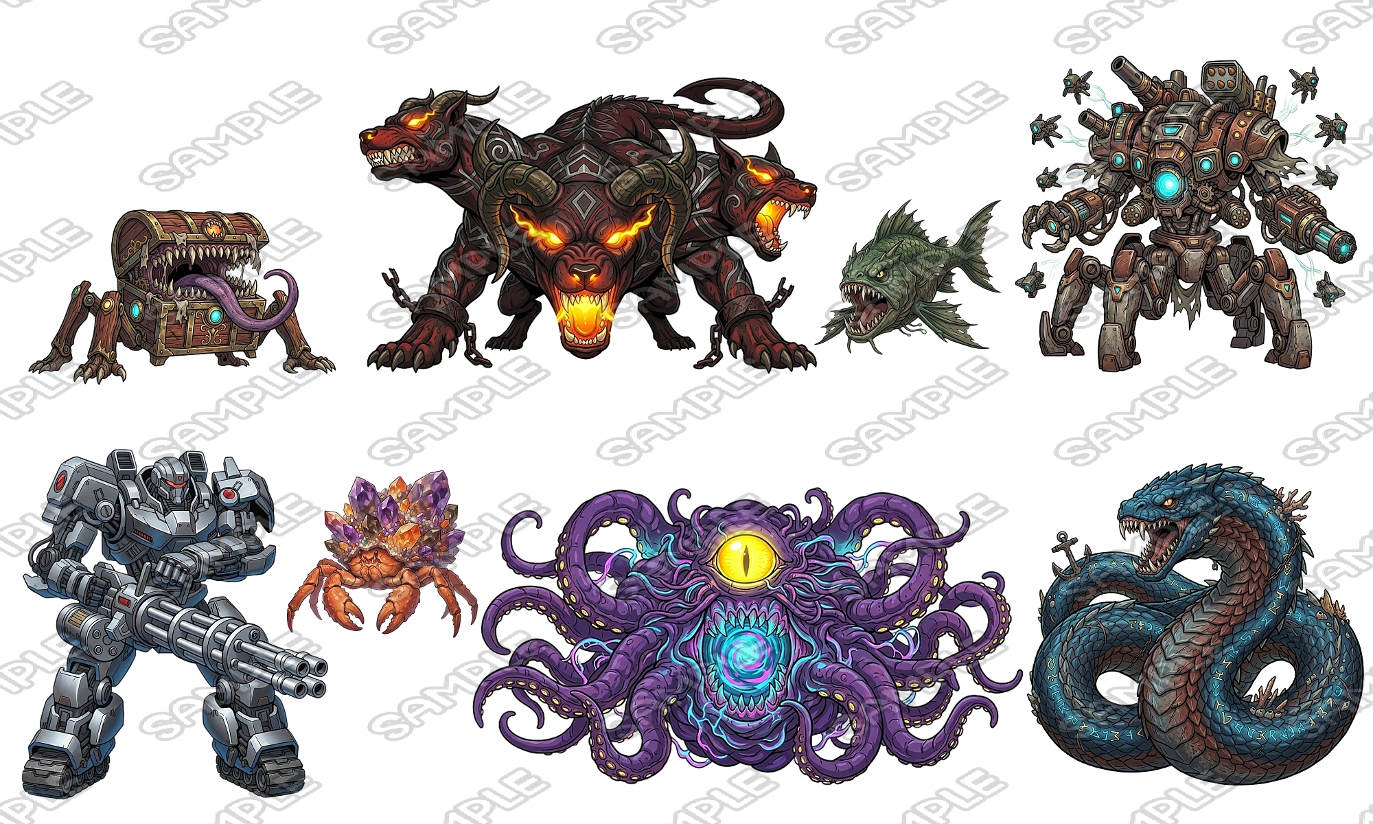 【敵グラフィック素材vol.1】バラエティモンスターパック1