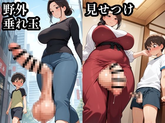 ふたなり巨玉おばさんCG集