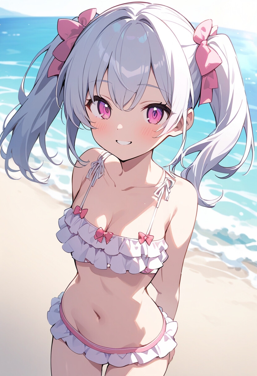 4種の水着で谷間見せ&お尻見せ vol.1