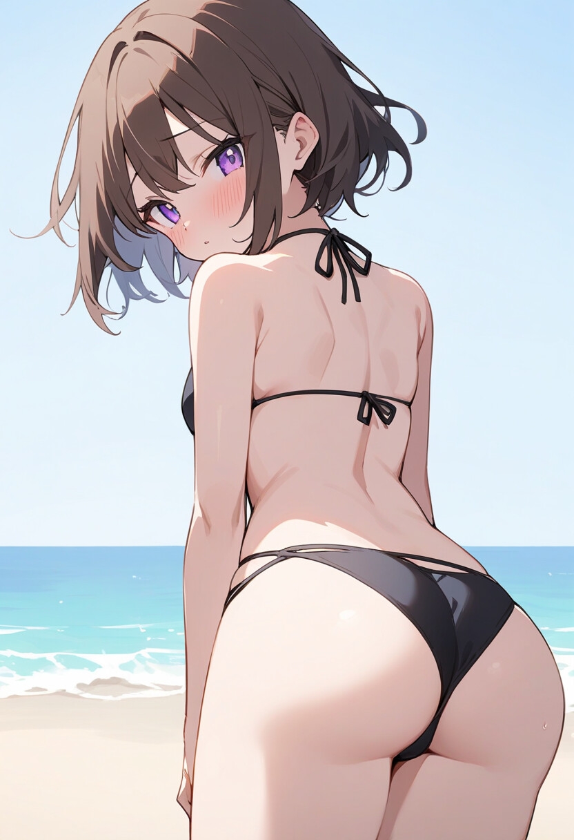 4種の水着で谷間見せ&お尻見せ vol.1