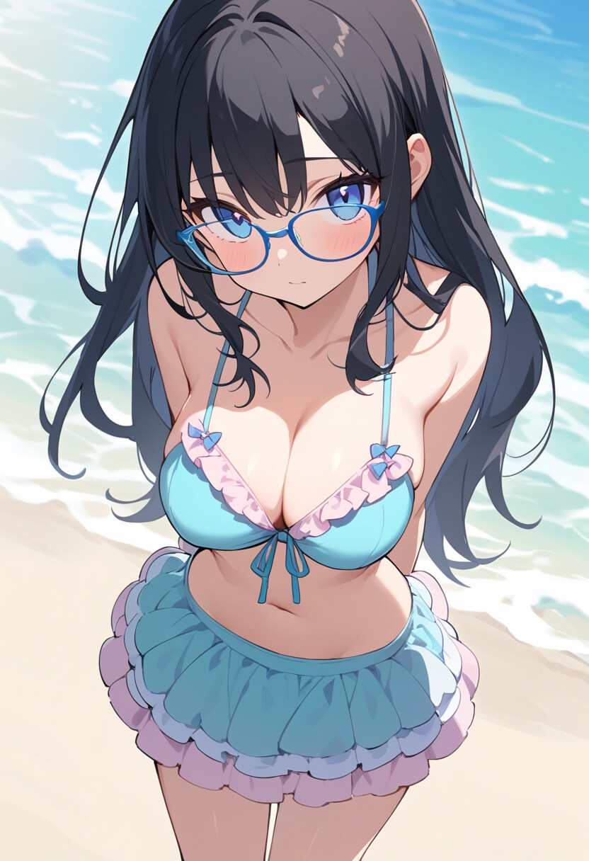 4種の水着で谷間見せ&お尻見せ vol.1