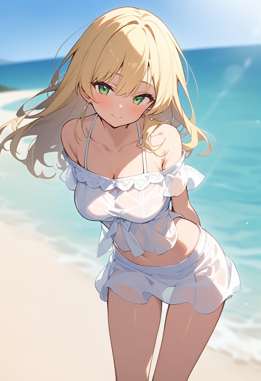 4種の水着で谷間見せ&お尻見せ vol.1