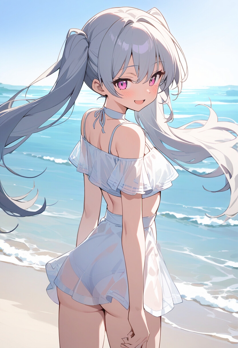 4種の水着で谷間見せ&お尻見せ vol.1