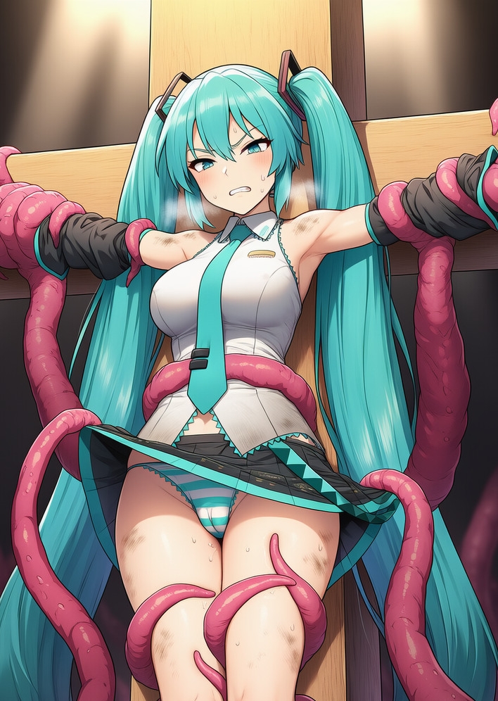 初●ミク vs ぬるぬる触手