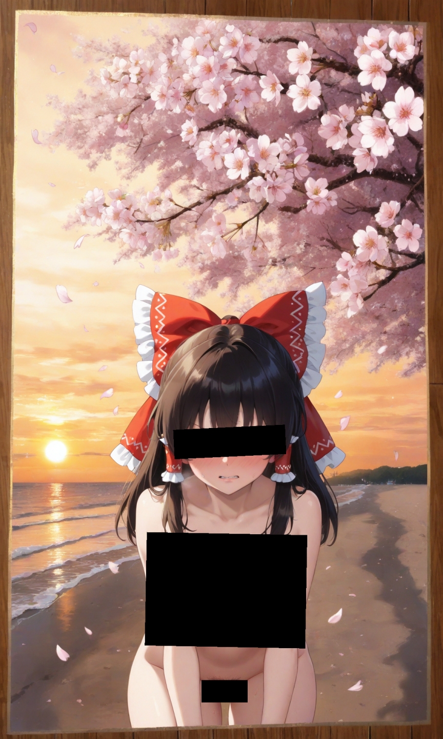 魔理沙は霊夢のえっちな写真を撮りたいようです。vol.26〜春の砂嵐の夕方の海編〜