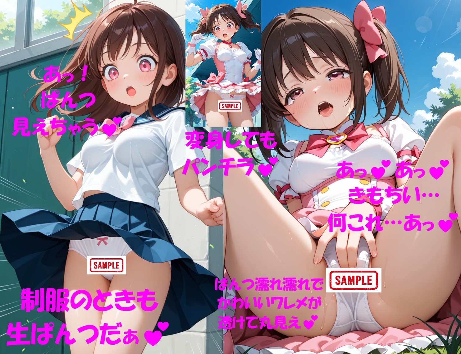 パンチラJKが魔法少女に変身★オナニーでイクぅ！2 ―茶髪JK、性の目覚め―