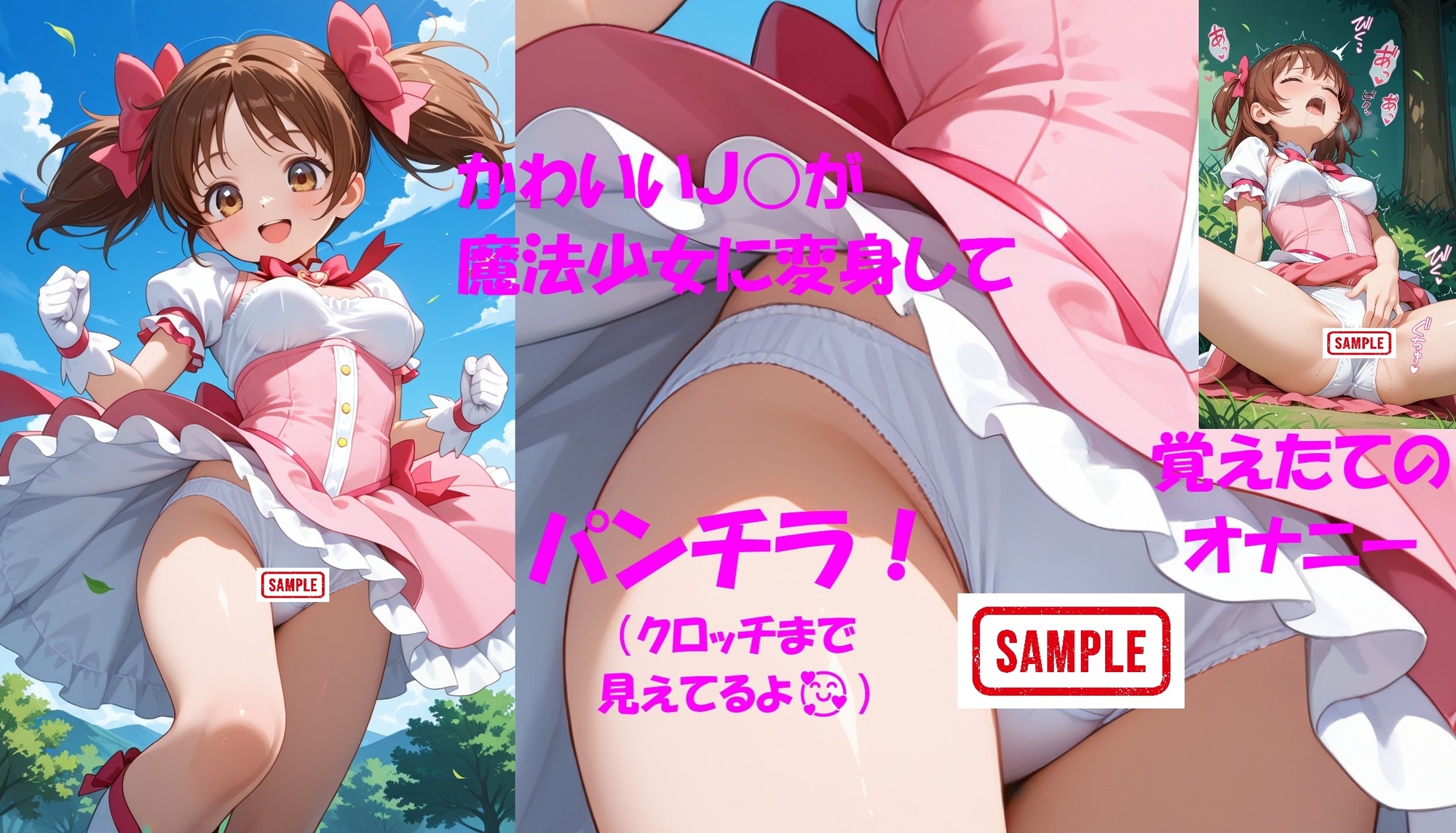 パンチラJKが魔法少女に変身★オナニーでイクぅ！2 ―茶髪JK、性の目覚め―