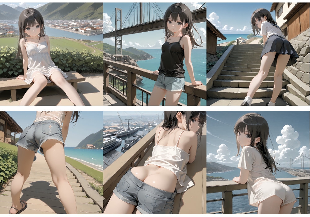 瀬戸内おもらし紀行 〜ノスタルジックな坂道で決壊する秘密の絶頂【放尿 × (ひかがみ+極尻)】全500枚収録〜