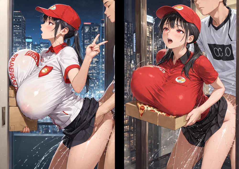 彼女は最強美少女！?爆乳と顔だけでバイトでエッチ性活♡