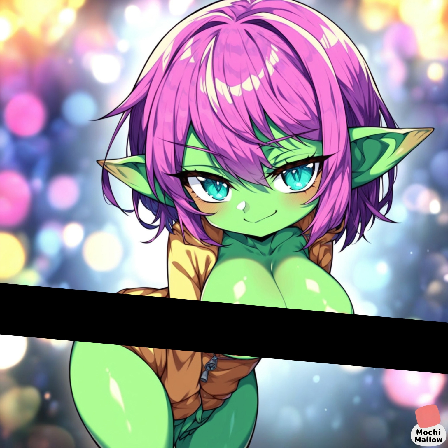 【モチマロ(1)】パツパツパーカー桃髪ゴブリン【CG集+動くおまけ動画】