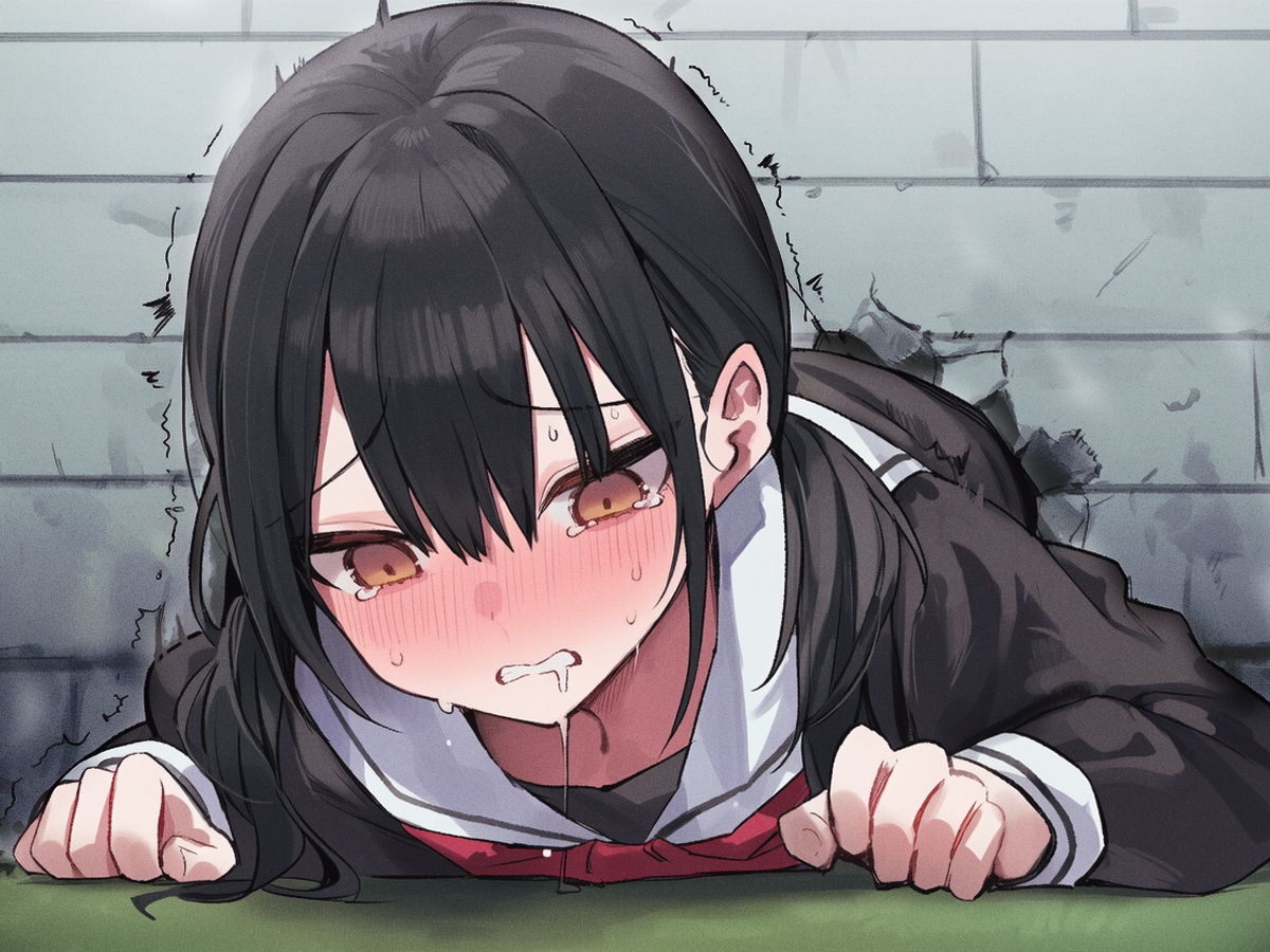 【壁尻BSS】壁にハマった初恋のあの子がヤンキーに犯されるのを、僕は見てる事しかできなかった。