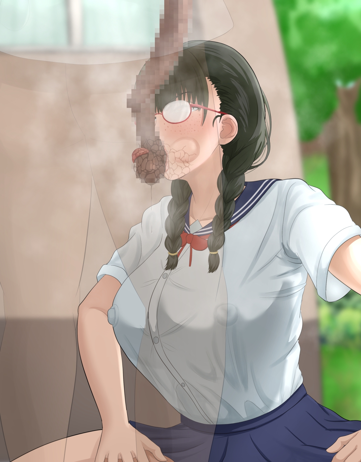 俺でもいけると思ってたクラスで下から六番目くらいの地味な爆乳陰キャオタク女子を同級生のデカチンで寝取られる話