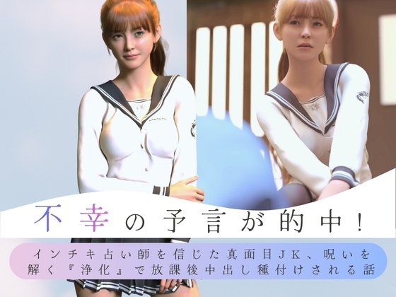 不幸の予言が的中! インチキ占い師を信じた真面目JK、呪いを解く『浄化』で放課後中出し種付けされる話