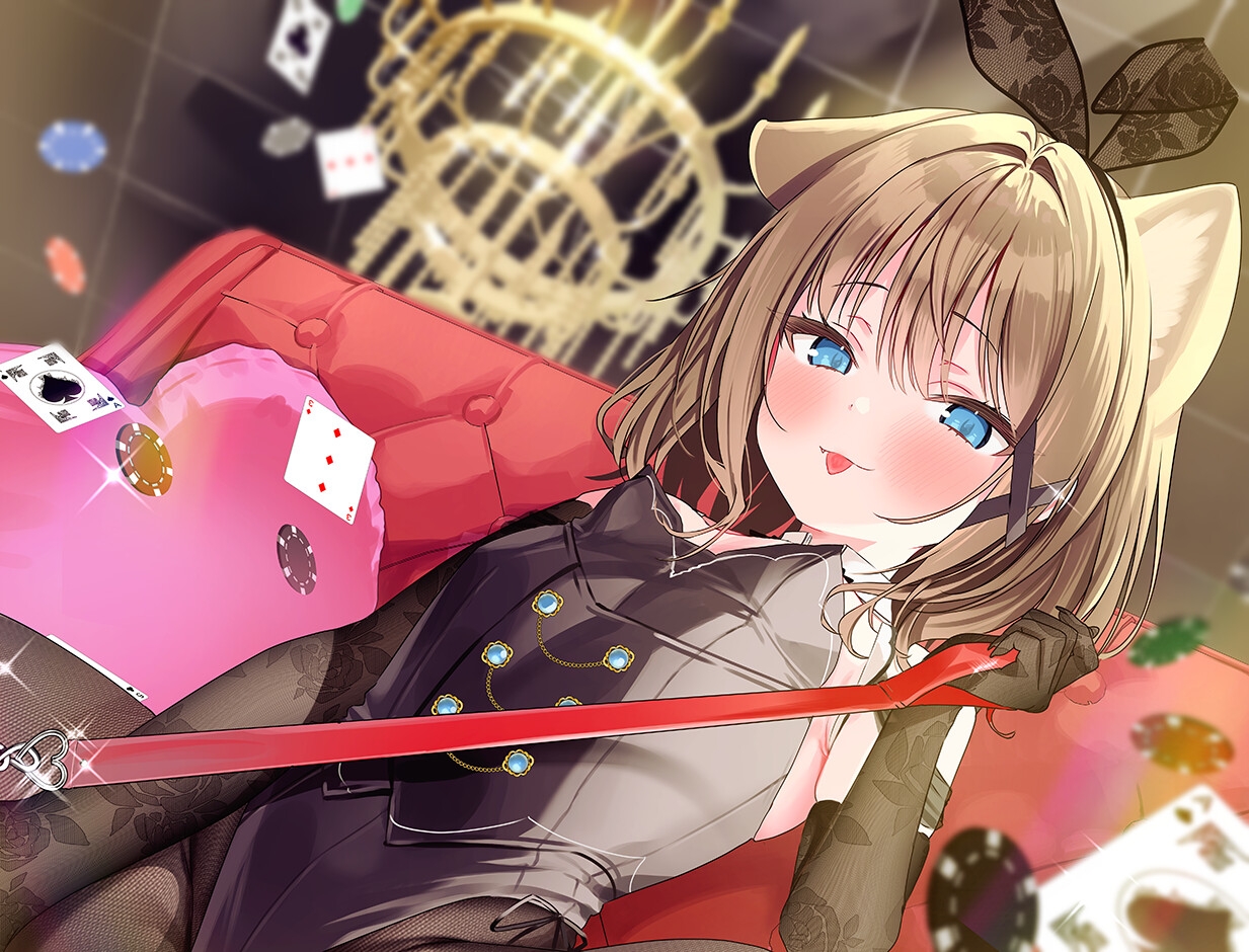 負け癖を看破してくるドSバニーガールに『免許証フリスビー』や『マゾ豚変態煽り』で徹底的に辱められ犬堕ちしてしまい湿度高めじっとり共依存エンド #イカサマバニー – Preview 8