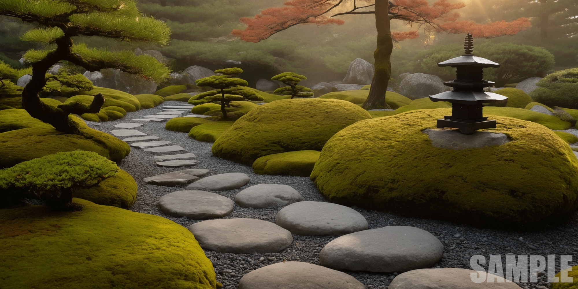Japanese Garden Environment Pack 100 Background Textures