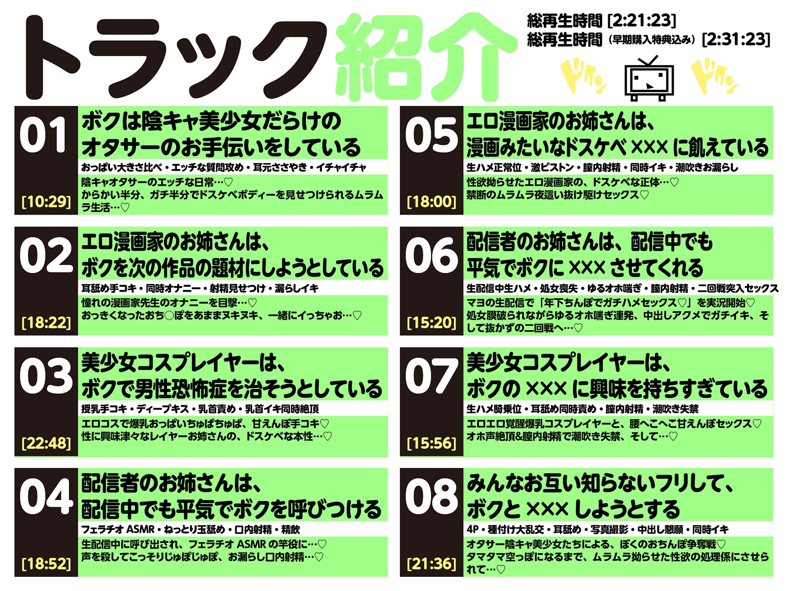 【LIVE2D動画付き】オタサーのショタ～変態陰キャお姉さんだらけのドスケベオタサーで毎日あまあま♡セックスアシスタント性活～【陰キャダウナー×おねショタ】