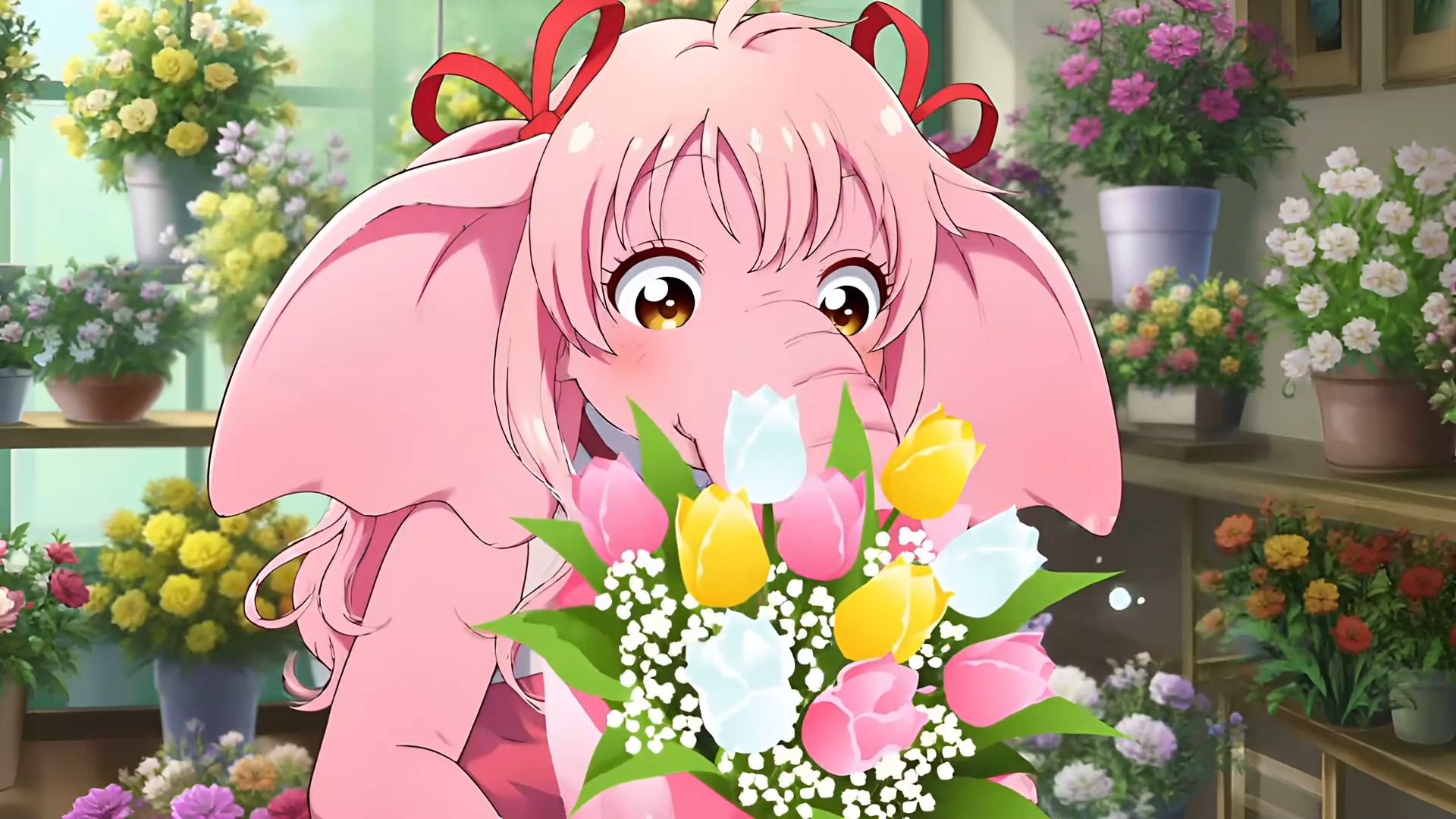 ピンクゾウのセクシーなくしゃみ！(MP4アニメーション)/ Pink Elephant's Sexy Sneeze! (MP4 Animation)