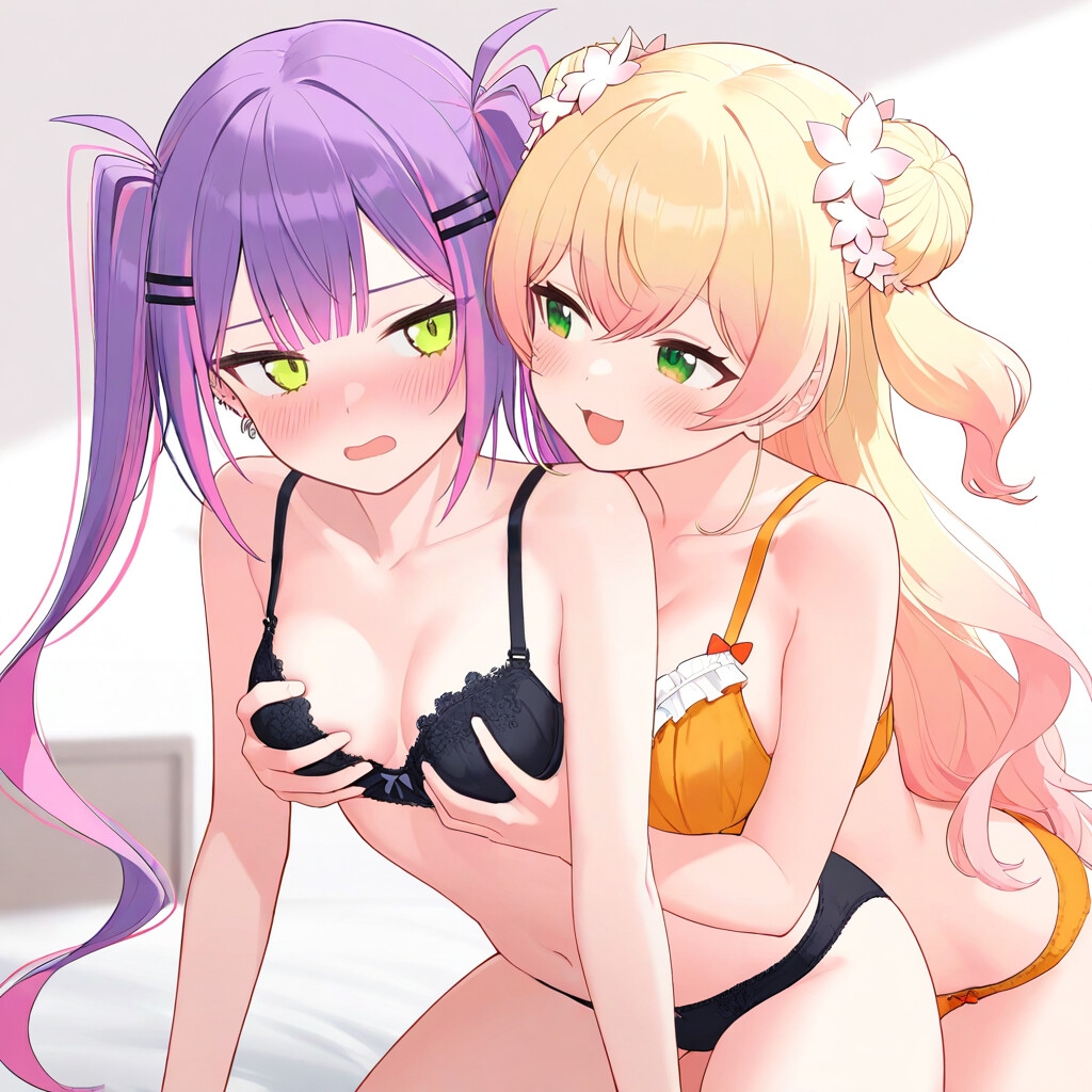 桃◯ねねと常◯トワ ねねトワ百合えっち