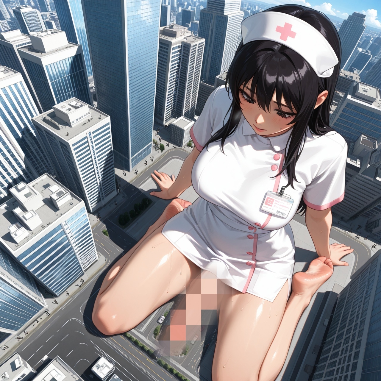 巨大でふたなりなナース