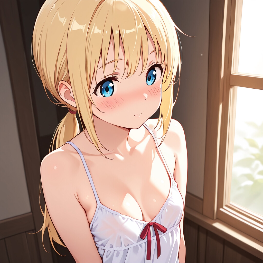 金髪碧眼の女の子(部屋着、お着換え、水着)