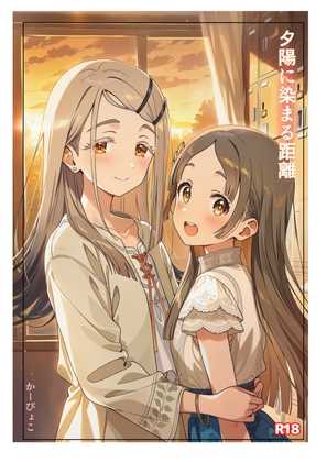 夕陽に染まる距離