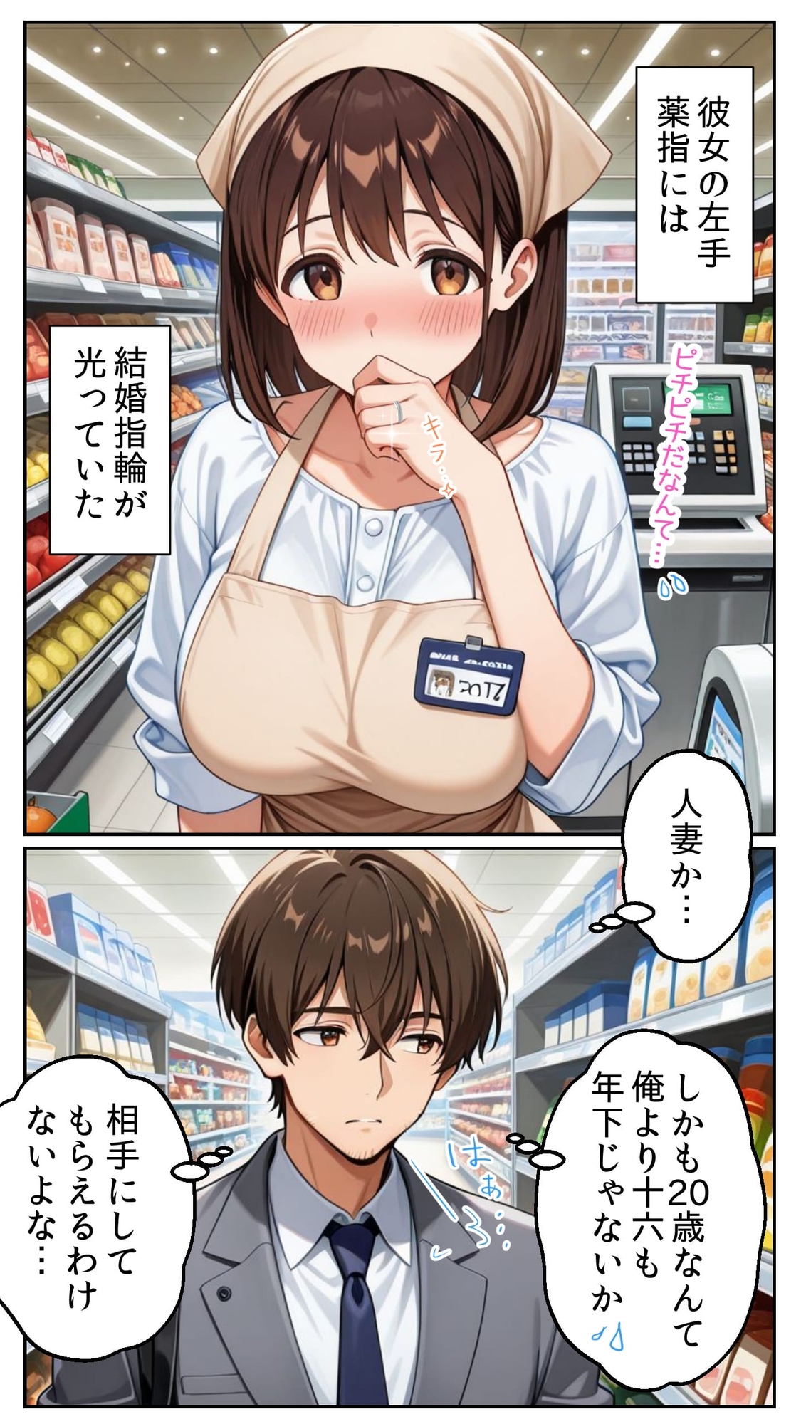 人妻パートさんと禁断の媚薬NTR ～20歳の若妻がスーパーで乱れる午後～ – Preview 2