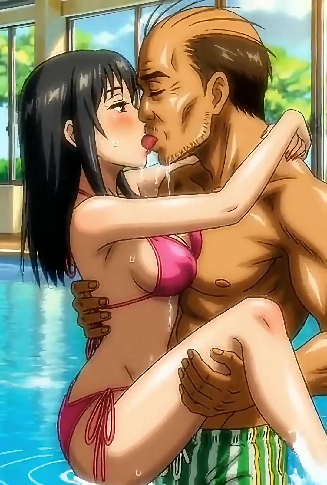 プールサイドでマッサージ♡