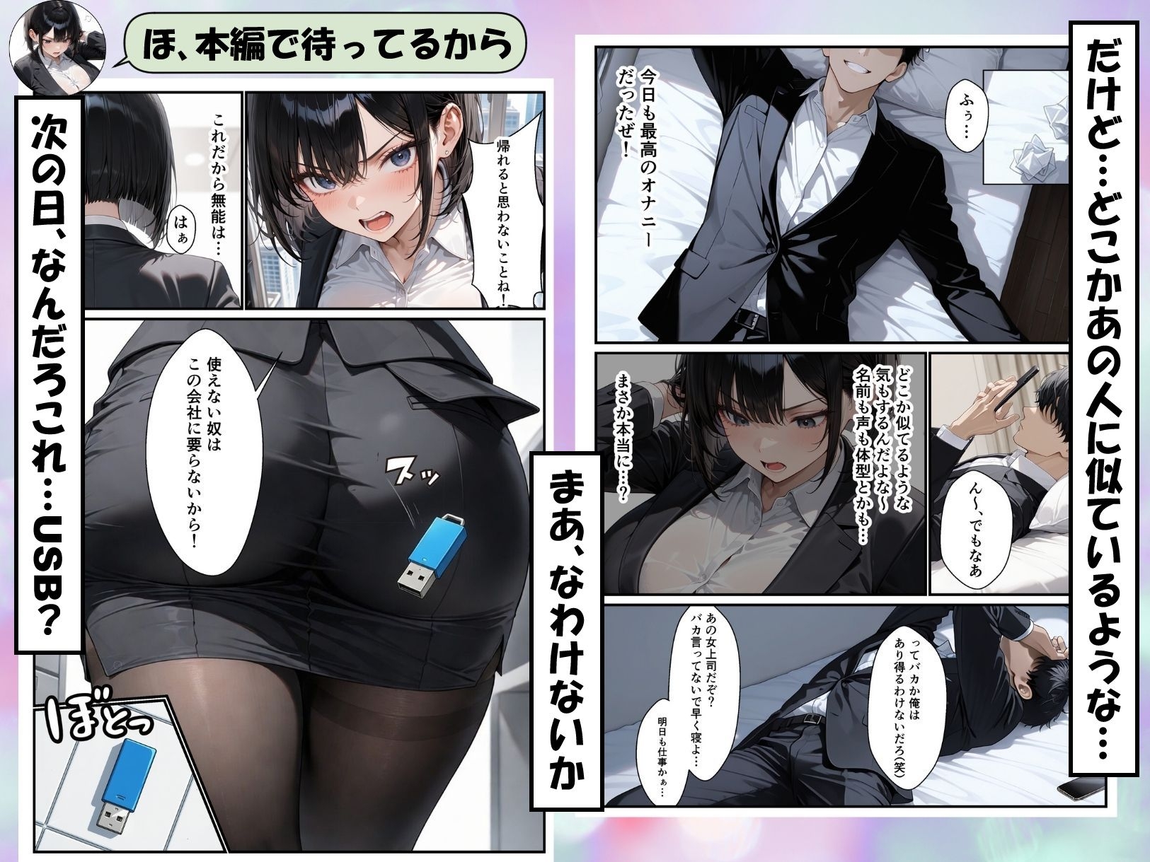 パワハラ女上司のエロ垢がばれて専用オナホになる話