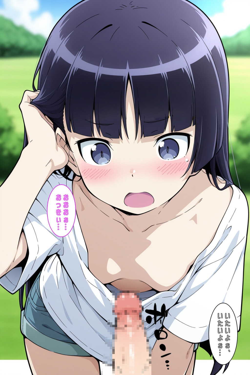 ふぇぇおちんちんおっきくなっちゃったよぉ…(おれいも)