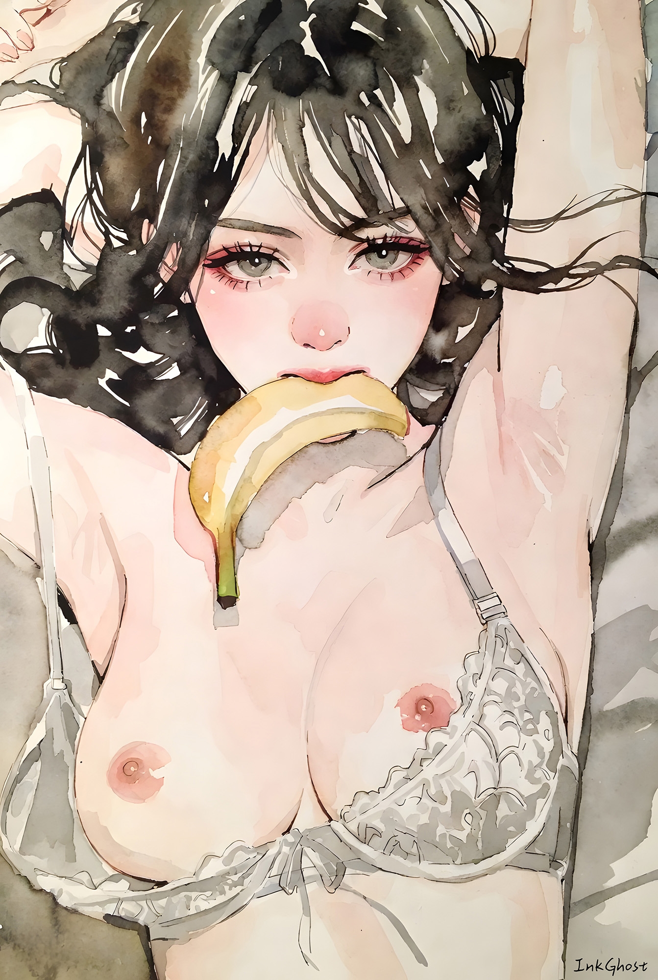 爆乳水墨フェラ 5000px超高解像度版 ～A3プリント対応・墨に溶ける甘い舌使い～ 120P