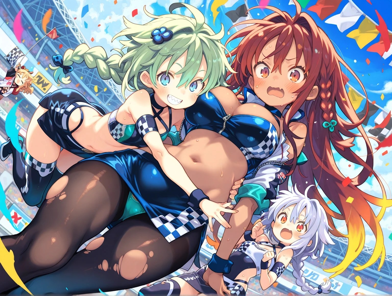 黒タイツ美少女イラスト集4レースクイーン編 – Preview 11