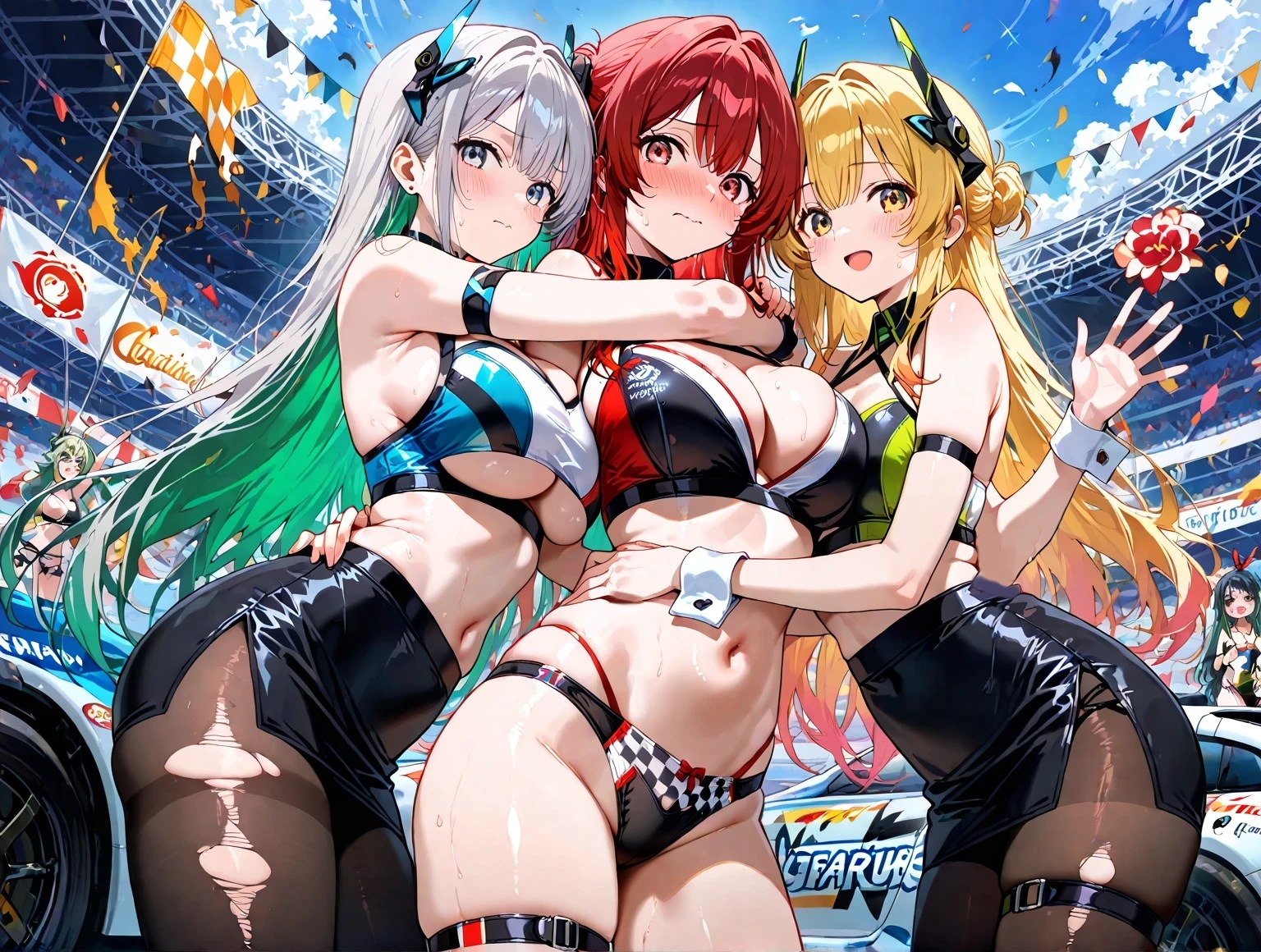 黒タイツ美少女イラスト集4レースクイーン編 – Preview 3