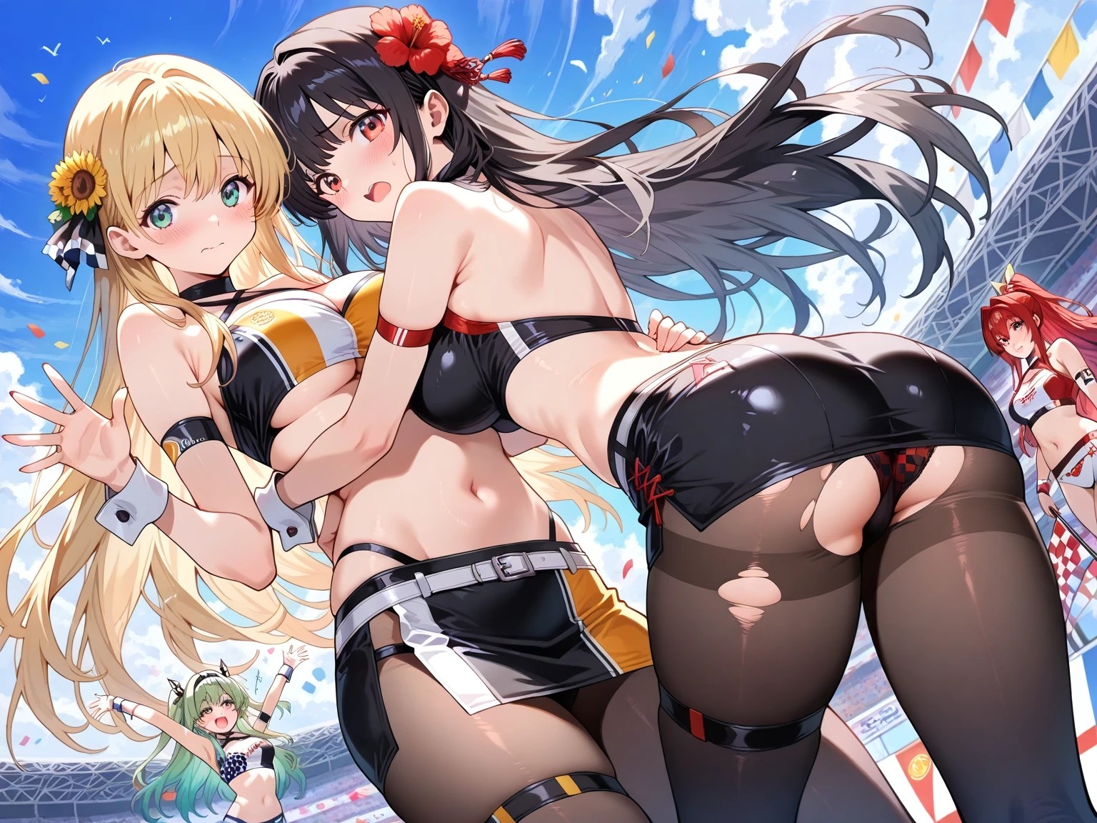 黒タイツ美少女イラスト集4レースクイーン編 – Preview 8