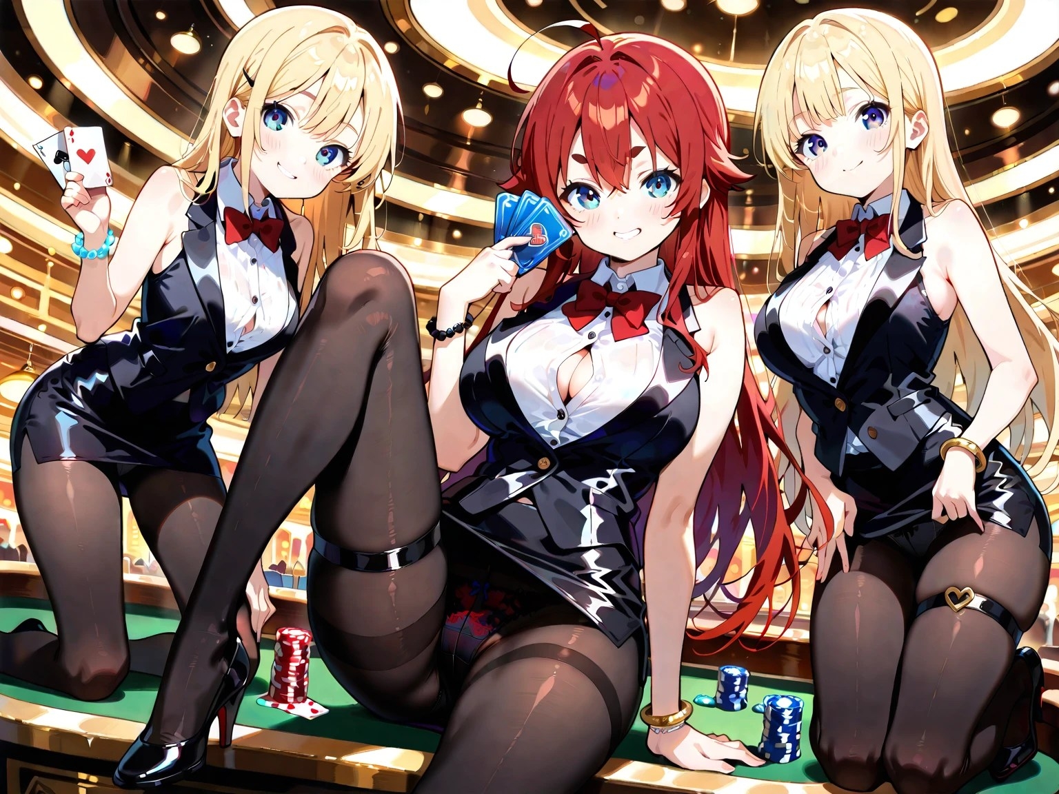 黒タイツ美少女イラスト集5カジノ編 – Preview 2