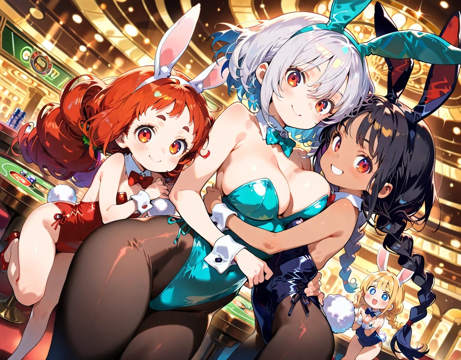 黒タイツ美少女イラスト集5カジノ編 – Preview 6