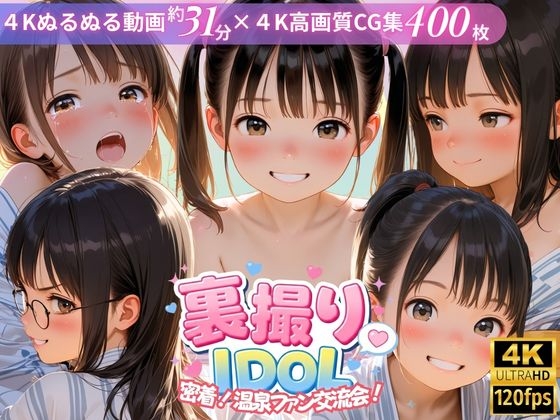 【4K動画&CG集】裏撮りIDOL vol.9 〜密着！温泉ファン交流会！〜