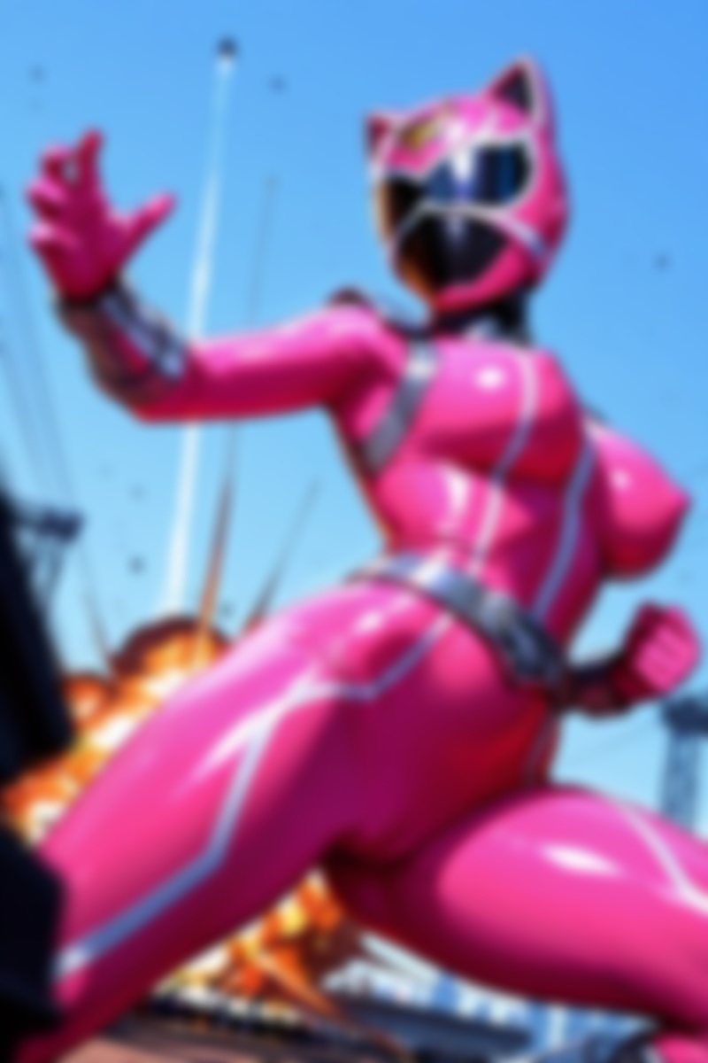 限界突破の戦隊ヒロイン。激闘の合間に訪れた耐え難い尿意と誇りを捨てた野外放尿の記録 – Preview 2