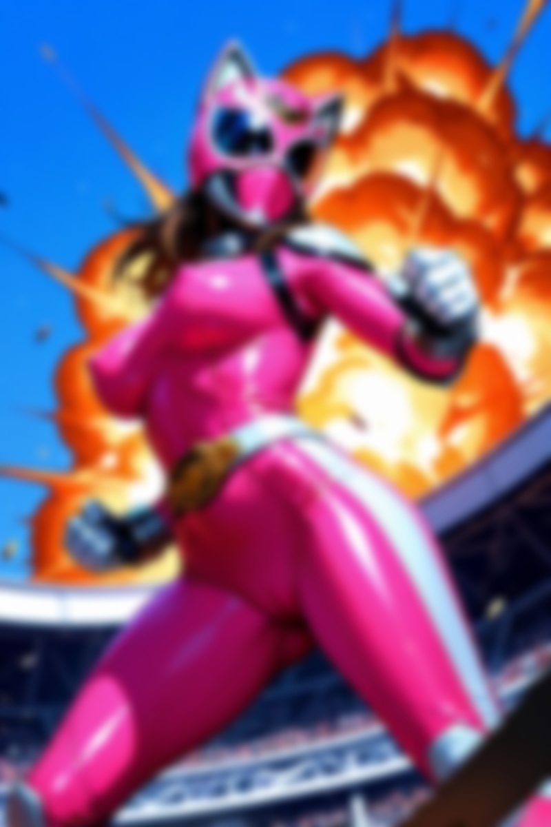 限界突破の戦隊ヒロイン。激闘の合間に訪れた耐え難い尿意と誇りを捨てた野外放尿の記録 – Preview 3