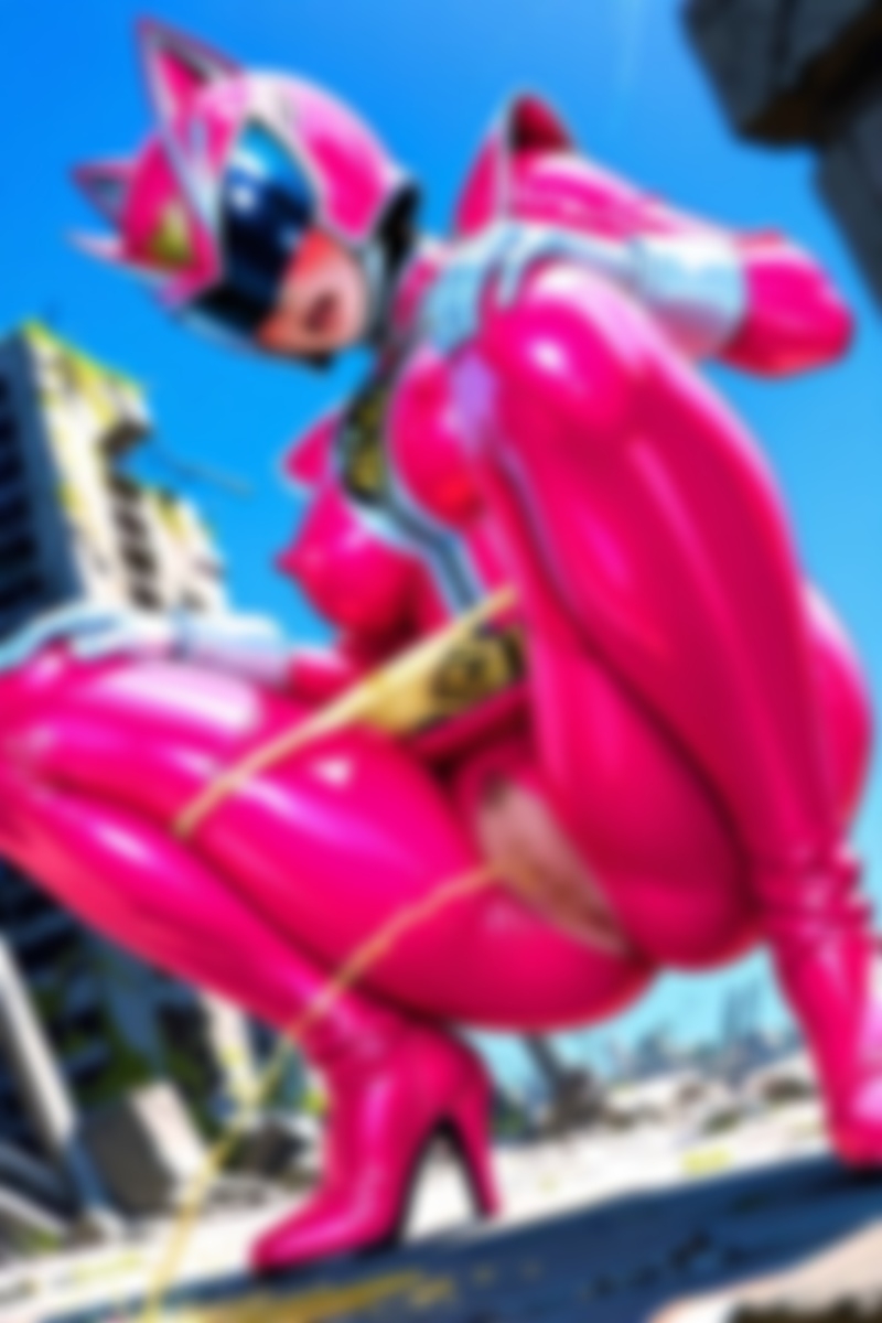 限界突破の戦隊ヒロイン。激闘の合間に訪れた耐え難い尿意と誇りを捨てた野外放尿の記録 – Preview 4