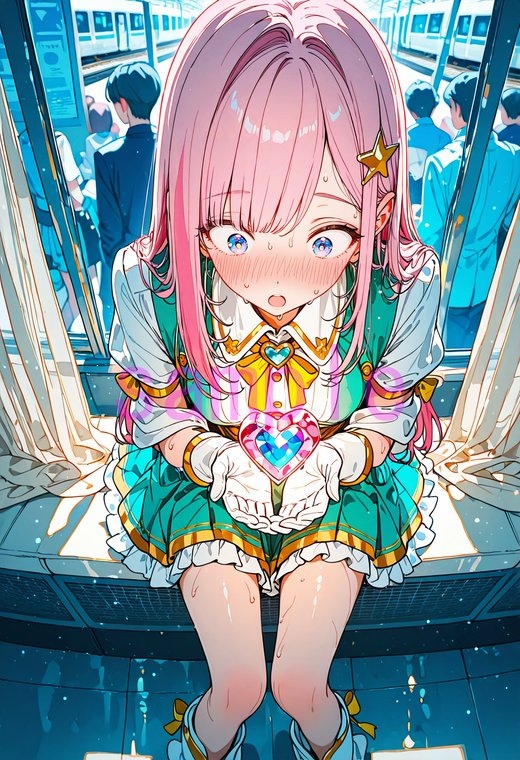 女の子がナニかを見つめている画像集