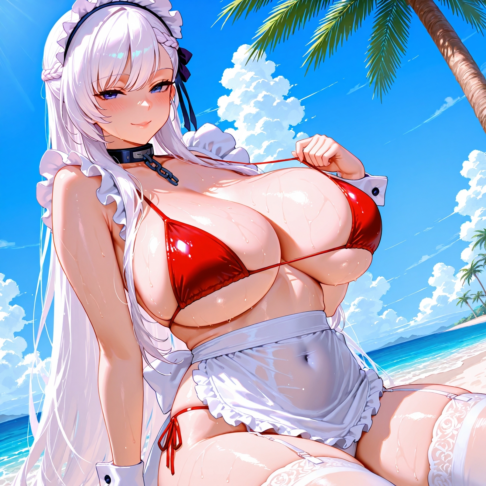 ベルファストとビーチでイチャらぶ撮影会 Part.12 (イラスト集 197枚)