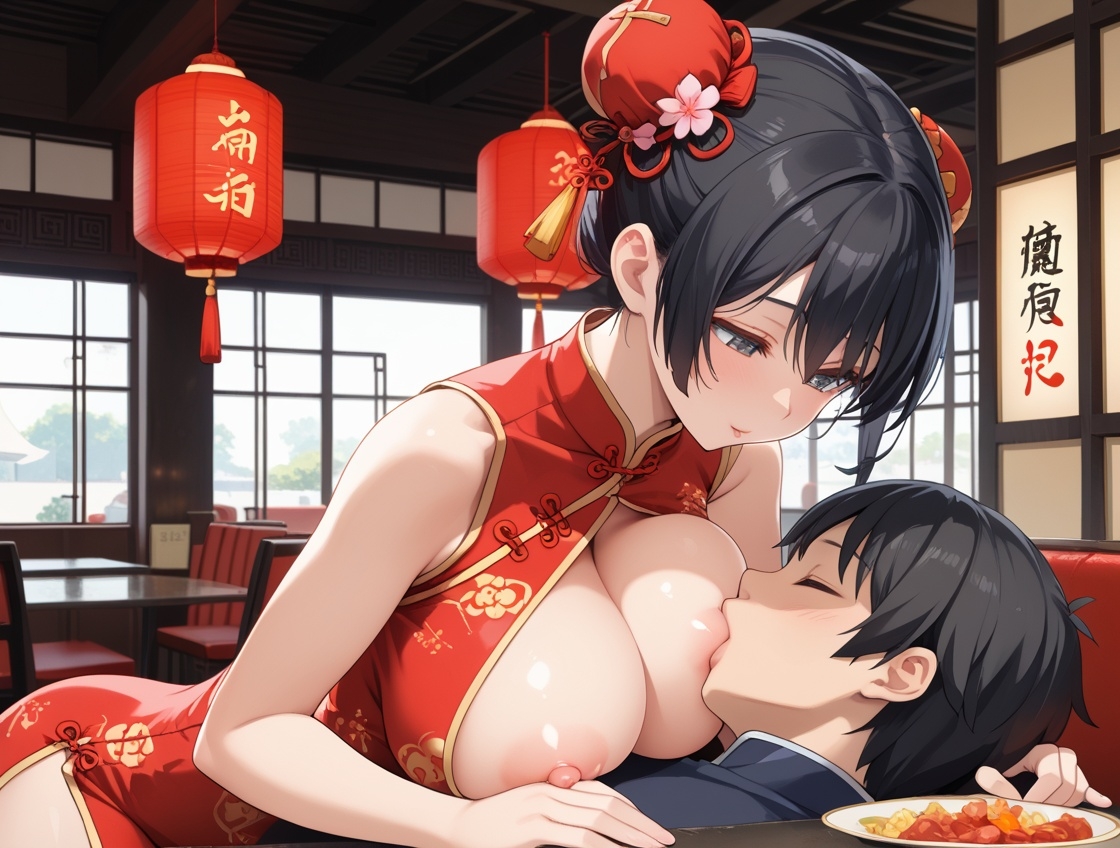 中華料理店の巨乳チャイナ娘に店内で何度も中出しした話 – Preview 6