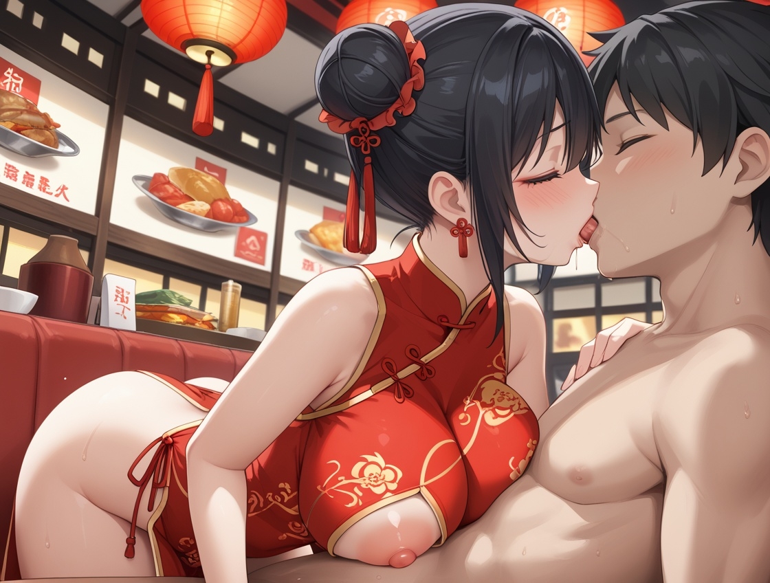 中華料理店の巨乳チャイナ娘に店内で何度も中出しした話 – Preview 7