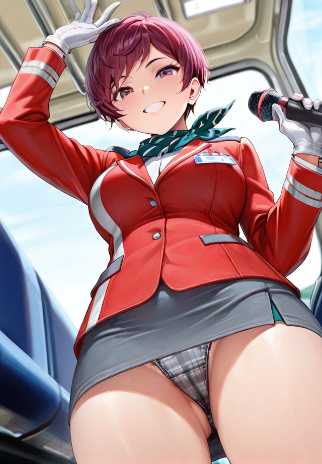 下から失礼しま～す♪ バスガイド編